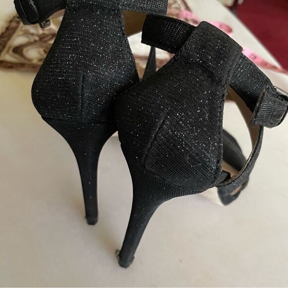 Charles David Black Icon Glitter Sandal Heels- Size 7 - Picture 4 of 6